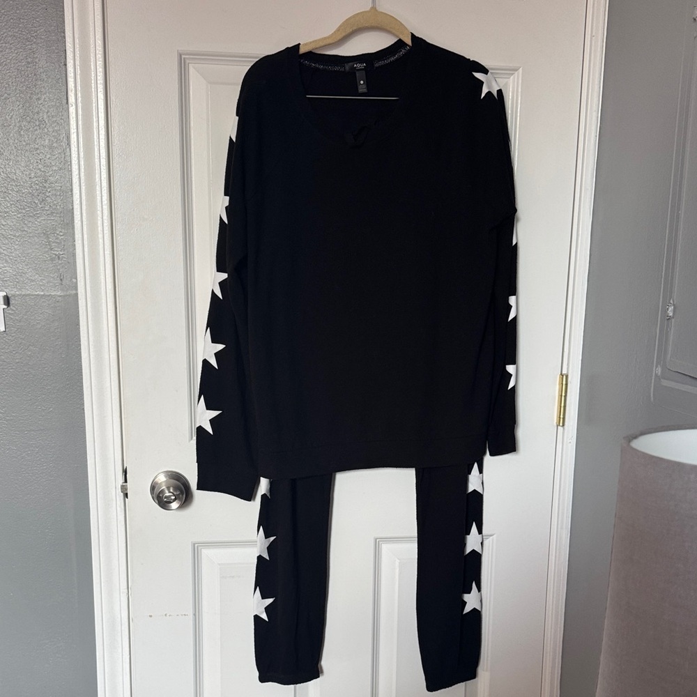 Aqua Black Lounge Top